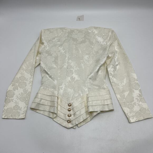 VINTAGE BE SMART Women’s Jacket Cream Size 7/8 MADE IN USA - Picture 8 of 12